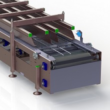 Tray laadunit met opdrukker